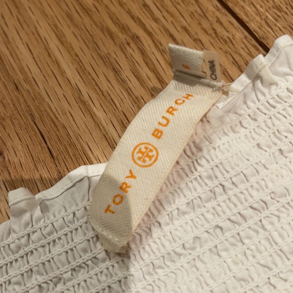 Tory Burch; Size 6 Off shoulder smocked floral top - Picture 3 of 6